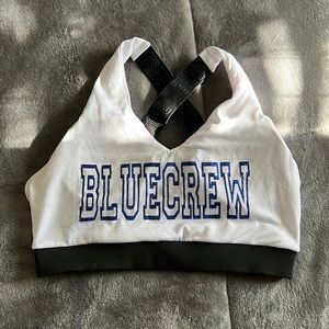 white bluecrew sports bra